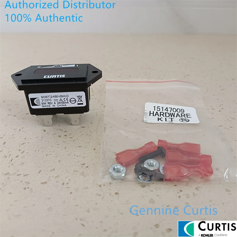 Genuine Curtis 906 906T24BNBAO 24V Battery Gauge Indicator Hour Meter for Electric Forklift Stacker Paller Truck Golf Cart