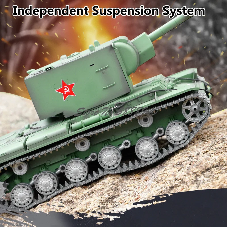 1:16 Large Metal Simulation Military Remote Control Tank 2.4G Full Range Driving Smoke Function Stepless Speed Change RC Tank