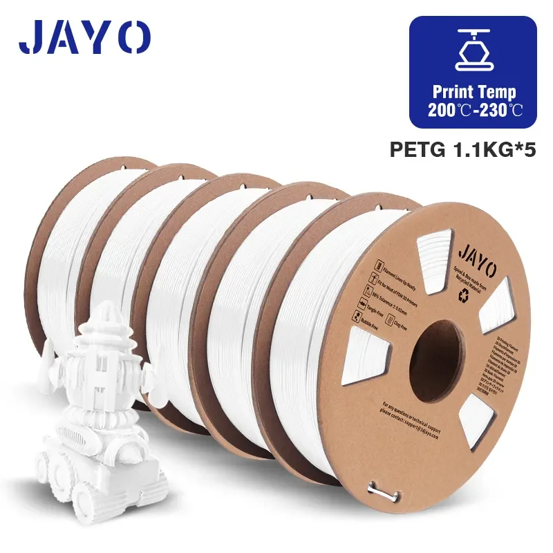 JAYO PETG 5.5kg filament 5.5Rolls 1.75mm diameter tolerance 0.02mm High toughness FDM 3D printer material DIY Gift Fastship