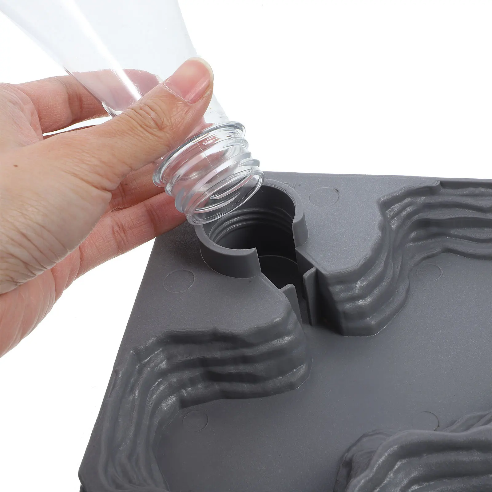 

Reptile Water Feeder Grey High Density Plastic Drinking Tool for Lizard Tortoise Safe Eco Friendly Hydration Solution Non Tip