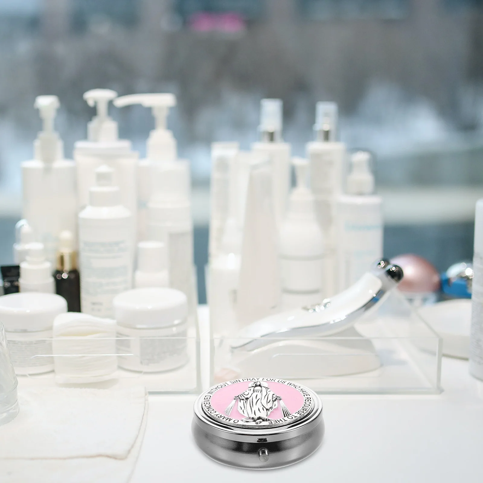 

Vintage Rosary Box Jewelry Organizer Storage Necklace Holder Decorative Trinket Display Case Trinket Holder