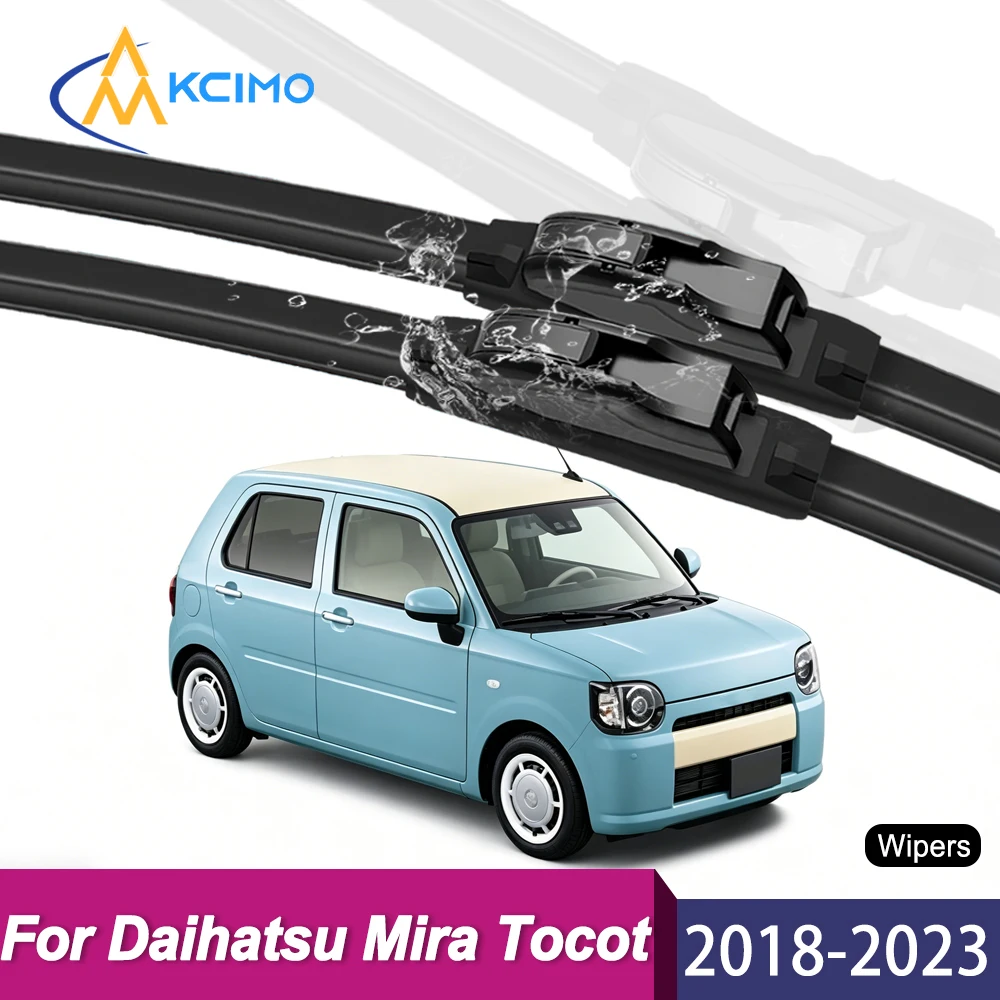 Durable Front Windshield Wipers for Daihatsu Mira Tocot LA550 2018 - 2023 All Season Strong Cleaning