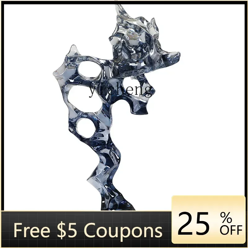 

FF Living room ornament simple home decoration art transparent resin Taihu stone sculpture