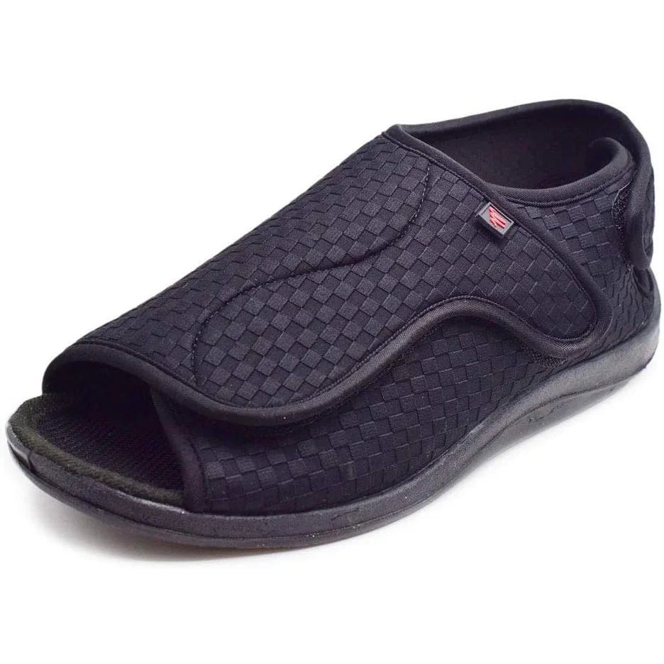 

Extra Wide Open toe Diabetic Sandals for Men, Adjustable Width Edema Shoes, Comfortable Men Slippers for Elderly Swollen Feet