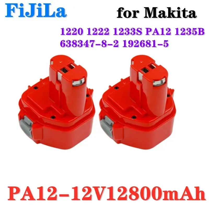 

Power Tool Rechargeable battery Pack 12V 12800mAh Ni-CD for Makita Drills bateria 1220 1222 1233S PA12 1235B 638347-8-2 192681-5