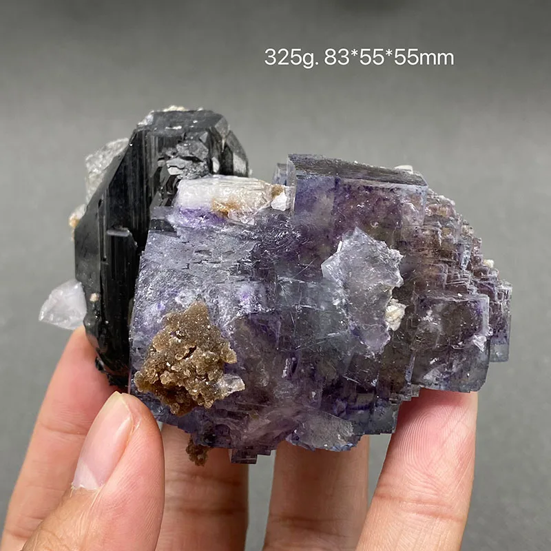 100% Natural China Hunan Yaogangxian Fluorite Crystal Rough Stone Quartz Mineral Healing Crystal