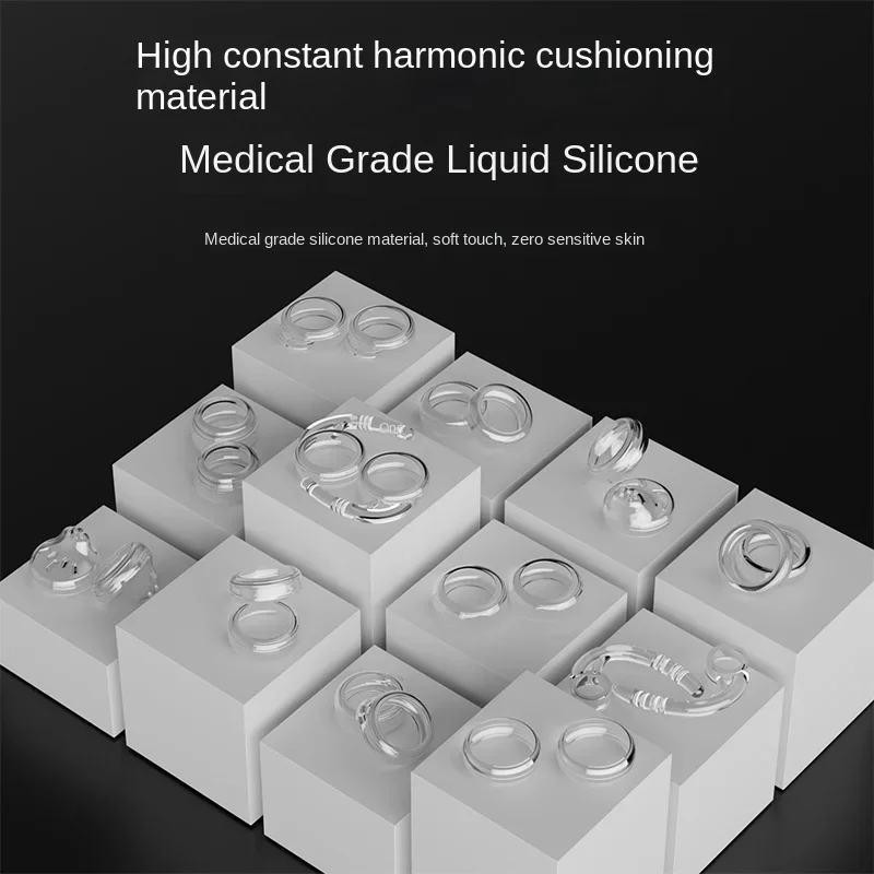 Volltransparente flache Kopfabdeckung aus flüssigem Silikon in medizinischer Qualität, hochauflösender Flachkopfstecker der Serie Shuxiang ET