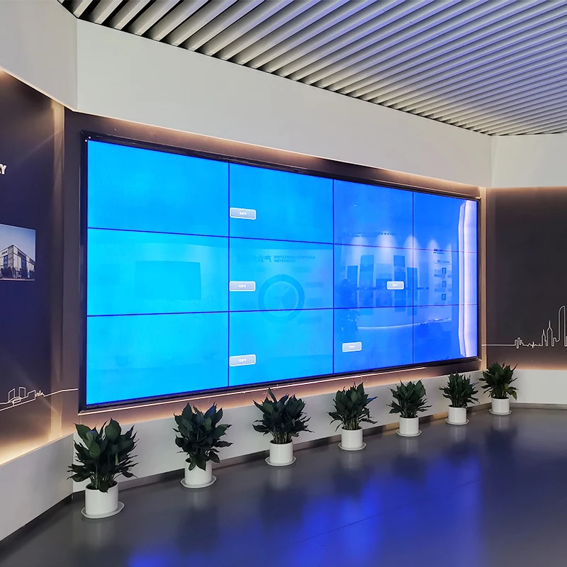 Monitor LCD per interni Videowall Display pubblicitario Cornice stretta 4K HD 2x3 3x3 Pannelli Mulit Schermi di giunzione Video Wall LCD