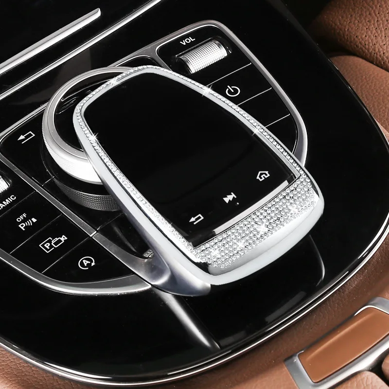 

For Mercedes Benz W205 W213 W166 X166 X253 Class CE GLC GLE GLS Car Accessories Crystal Center Control Mouse Cover Protector