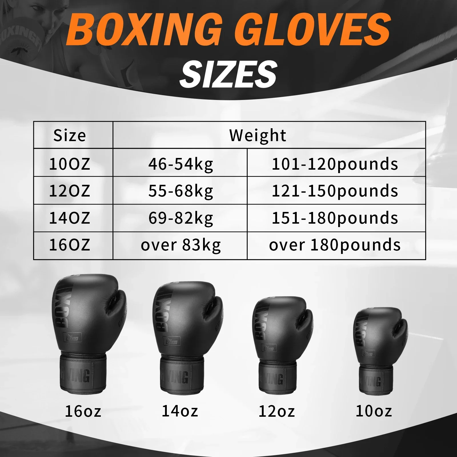 FIVING 10 12 14 16oz Rękawice bokserskie ze skóry PU Muay Thai Guantes De Boxeo Free Fight MMA Rękawice treningowe z workiem z piaskiem dla mężczyzn