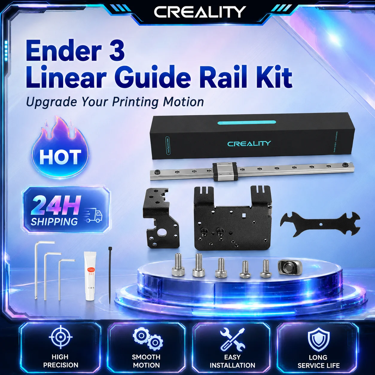 Creality Original Ender 3 Linear Guide Rail Kit for Ender-3 Ender-3 Pro Ender-3 V2 High Precision Printing High Speed Printing