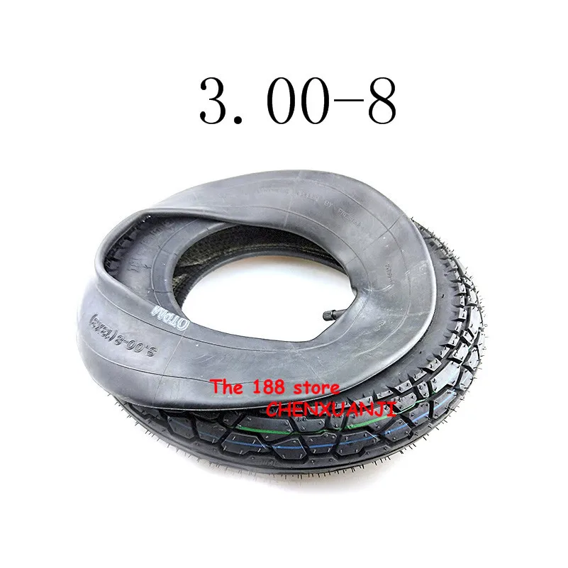 High Quality 3.00-8 / 300-8 Tire  Inner Tube 4PR Tyre Fits Gas and Electric Scooters Warehouse Vehicles Mini Motorcycle