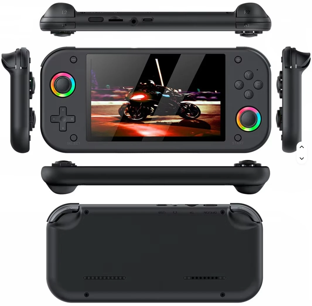 For2025 M26 handheld game console open source Linux system 30 emulator PSP RGB color light 5.1 inch monitor