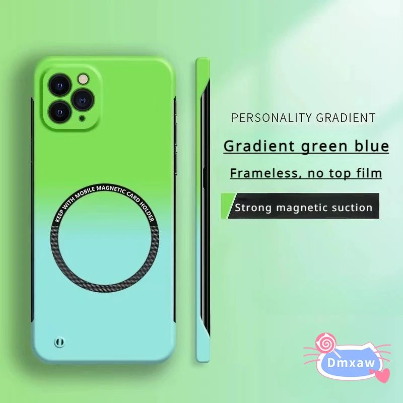 

For Vivo V30 Pro Y36 Y78 5G V29 Pro V27 V25 Pro V27E V23 Pro Y73S Phone Case Magnetic Circle Hard PC Frameless Gradient Cover