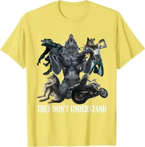 Sigma Wolf Meme A Summer Fashion Pure Cotton Short-sleeved T-shirt Printed with The English Words "Inhinged Alpha or Sigma Wolf"