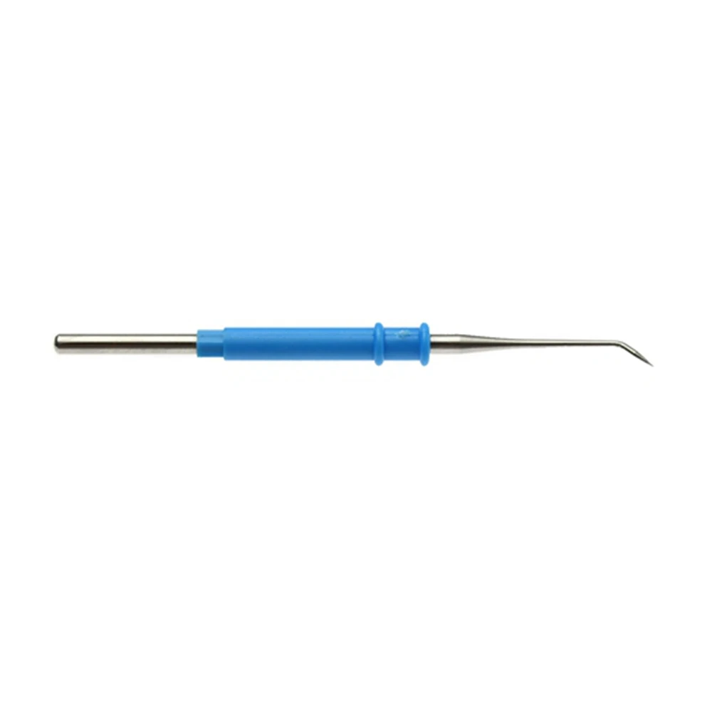 10pcs ESU cautery pencil  Electrocoagulator Electrosurgical C/needle electrode 70mm*2.36mm,Curved 45°needle Surgical