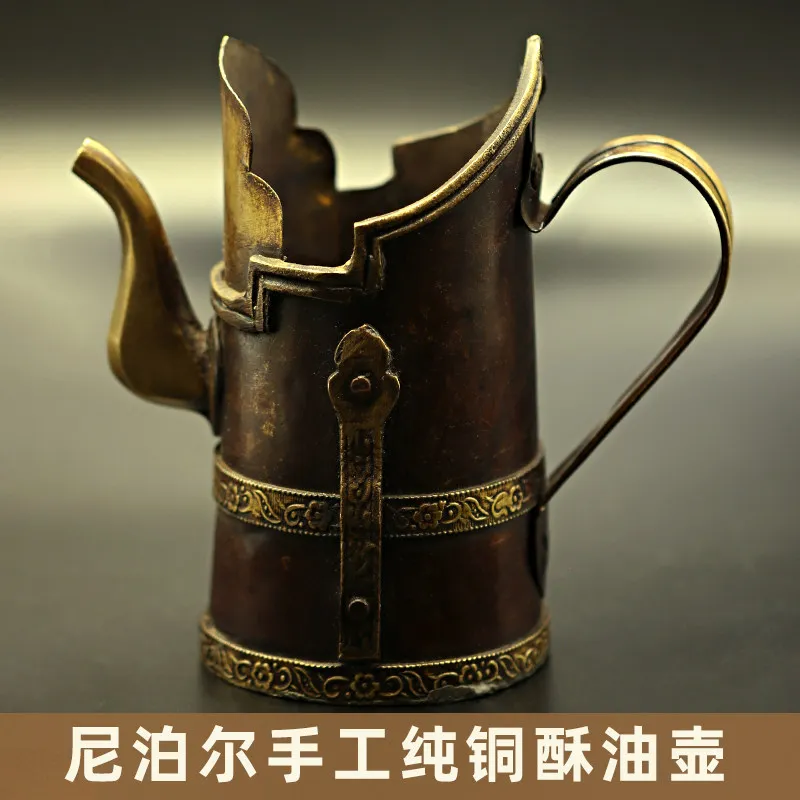 Tibetan Style Handmade Thickened Wine Pot Butter Oil Server Home Decor