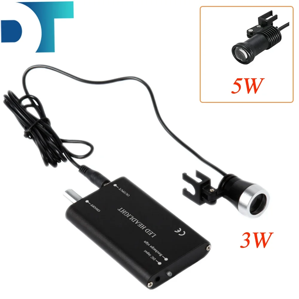 Dental Loupe 3W/5W Headlight Li-ion Battery HeadLamp Filter Medical Surgical Loupes With LED Headlight