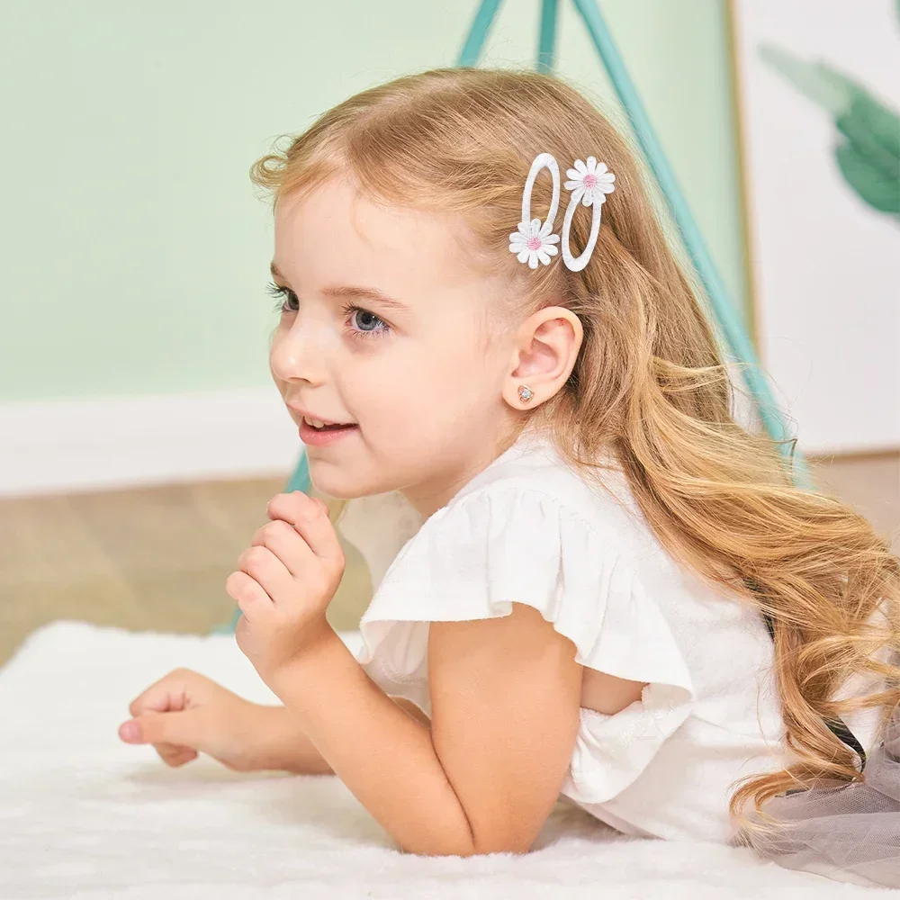 6 stks/set Zoete Kleine Daisy Bloem Haar Clips voor Baby Meisjes Barrette Prinses Haken Haarspelden Hoofddeksels Haaraccessoires 2025