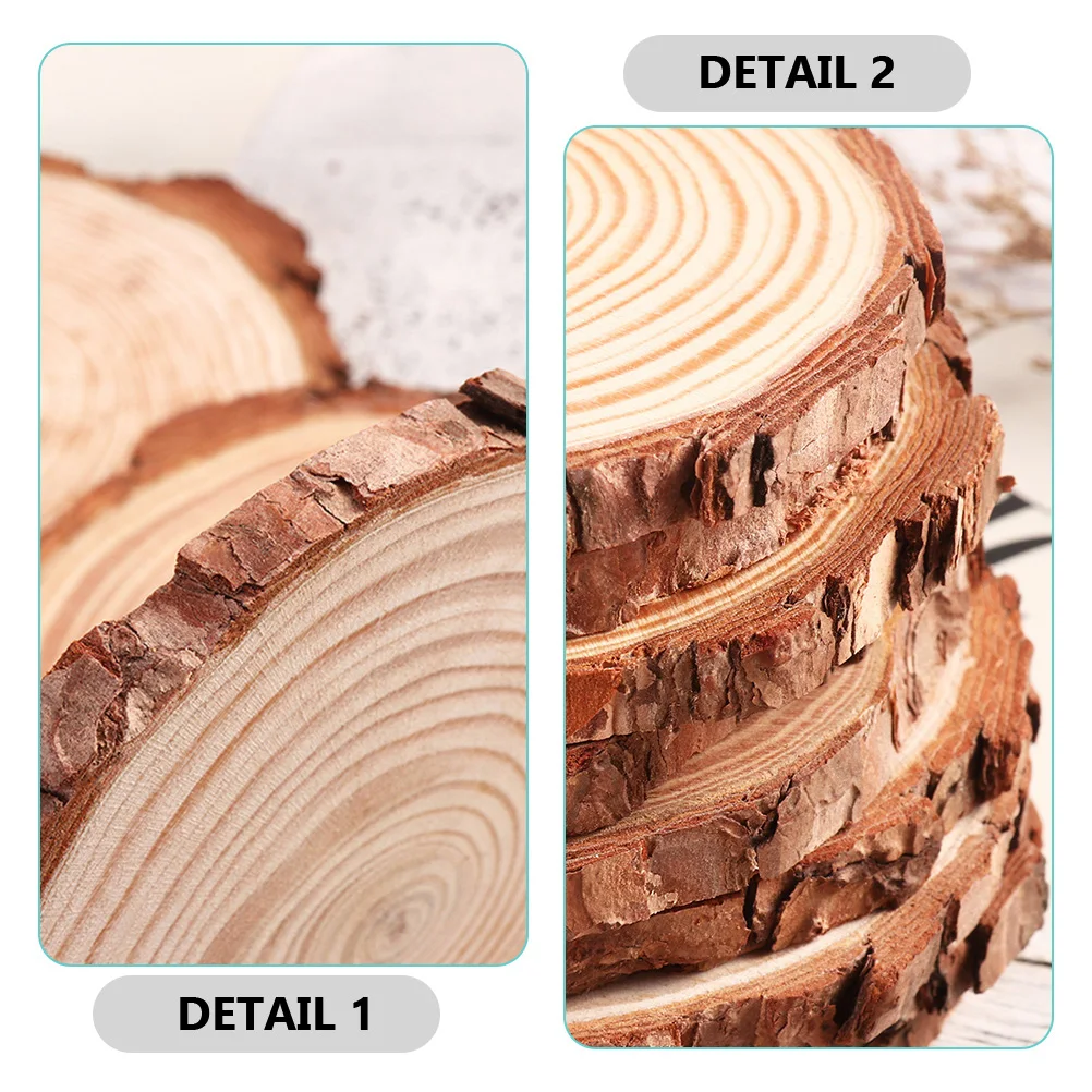 

12pcs Unfinished Natural Wood Slices Round Diy Crafts Cup Pad For Home Office Decoration Wooden Circle Discs Coaster Lightweight