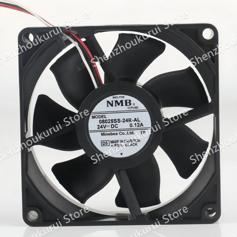 80X80X25MM New original NMB 5V 12V 48V DC24V 0.12A AC EC 8025 Ultra-quiet durable inverter 3-wire 08025SS-24R-AL 8CM cooling fan