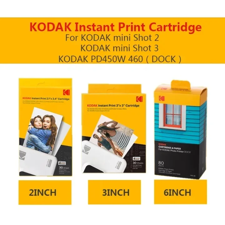 

Kodak Photo Paper for C210R /C300R/PD460 Minishot Mobile Phone Photo Printer Special Ribbon 2/3/4inch Printer Photo Paper