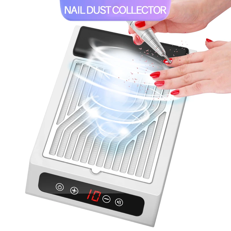

Rechargeable Powerful Nail Dust Collector For Manicure Low Noise Nail Vacuum Cleaner With Fitter Nail Dust Fan Salon Equipment