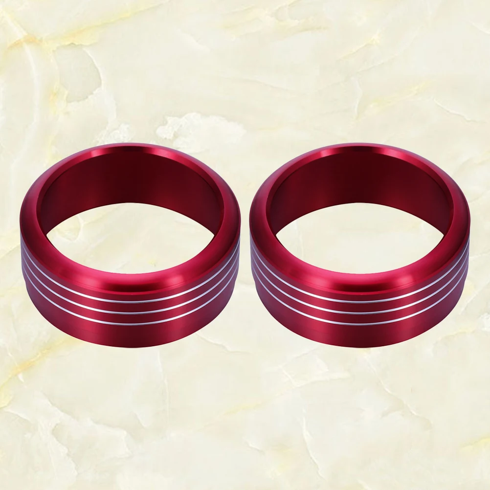 

2pcs Air Condition Button Covers Aluminum Alloy Durable For Sti Impreza Crosstrek Red Car Interior Parts