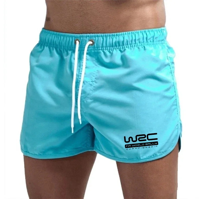 

Новинка 2023 года, летние мужские модные пляжные шорты из полиэстера, быстросохнущие разноцветные спортивные шорты три четверти