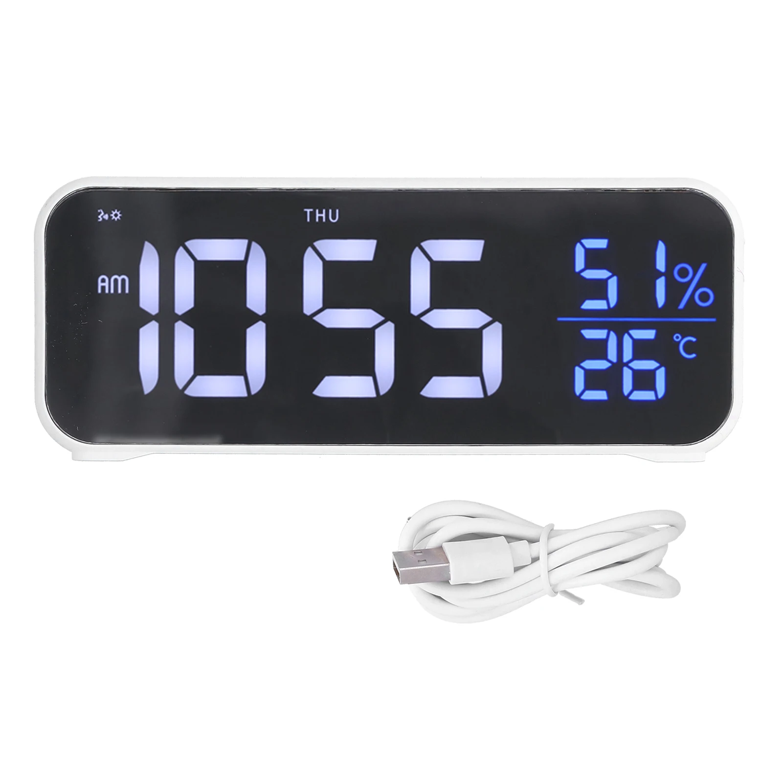 

Digital Alarm Clock Digital Alarm Clock LED Digital Music Alarm Clock USB Charging Electronic Clock Temperature Display for Home
