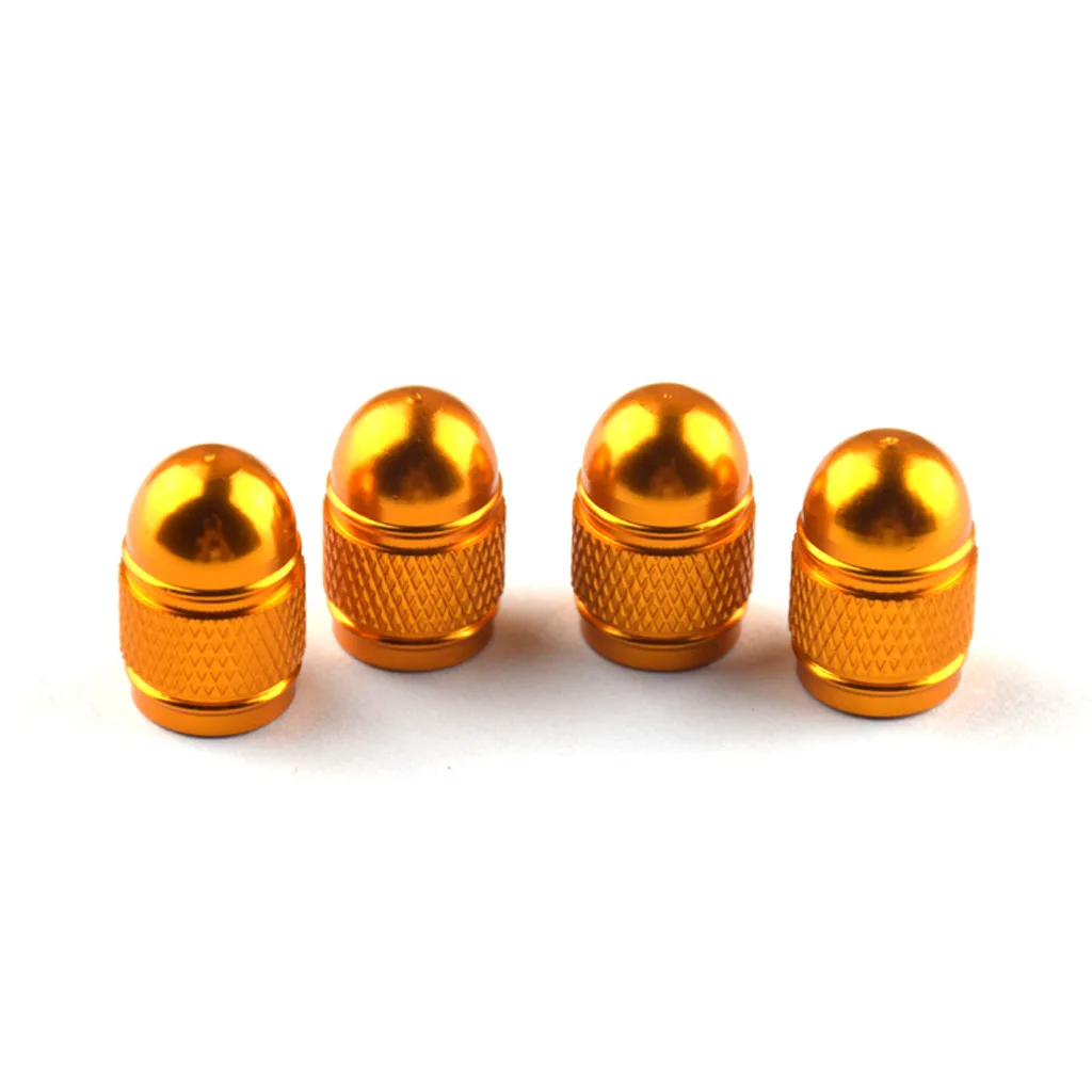 4Pcs Colorful Bullet Aluminum Alloy Car Tire Valve Cap Modified Car Valve Cap Dust Cap Waterproof Tapones De Valvula