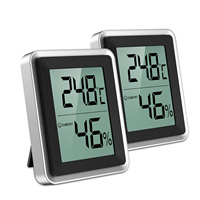 ORIA Mini Digital Thermometer 2PCS Indoor Hygrometer Set Room Humidity Gauge Meter LCD Display Temperature Humidity Sensor