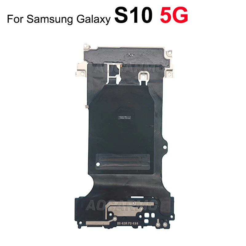 Aocarmo For Samsung Galaxy S10 5G Wireless Charging NFC Module + WIFI Signal Antenna Motherboard Cover + Loudspeaker 3in1