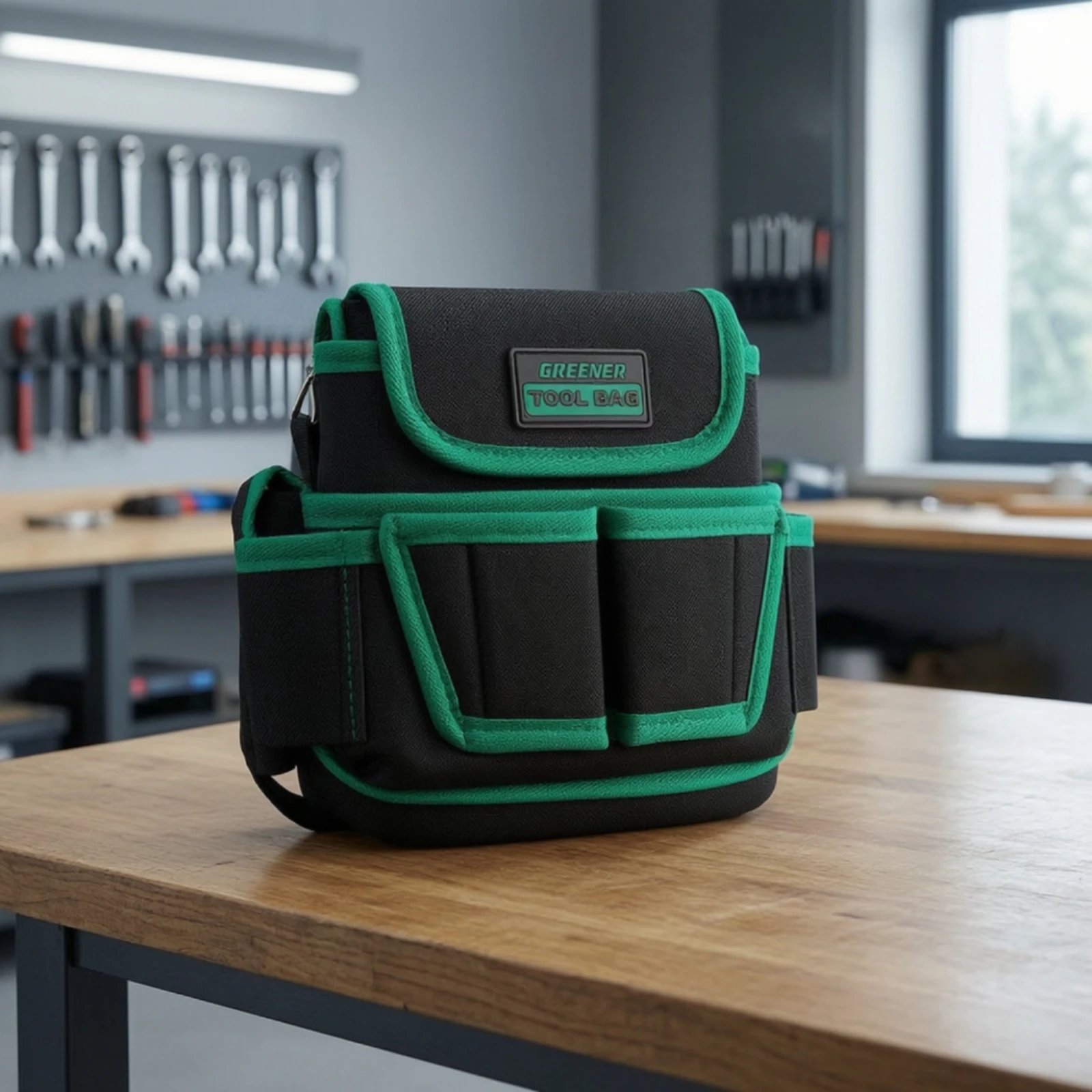 Tool Bag with Waist Strap Multiple Pockets Crossbody Tool Bag Multifunction Versatile for Electricians, Home Repairs