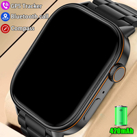 New Sports GPS tracker AMOLED Smartwatch Men Compass Military Outdoor Sports Bluetooth Call Watch 2.01 inch HD screen for Huawei