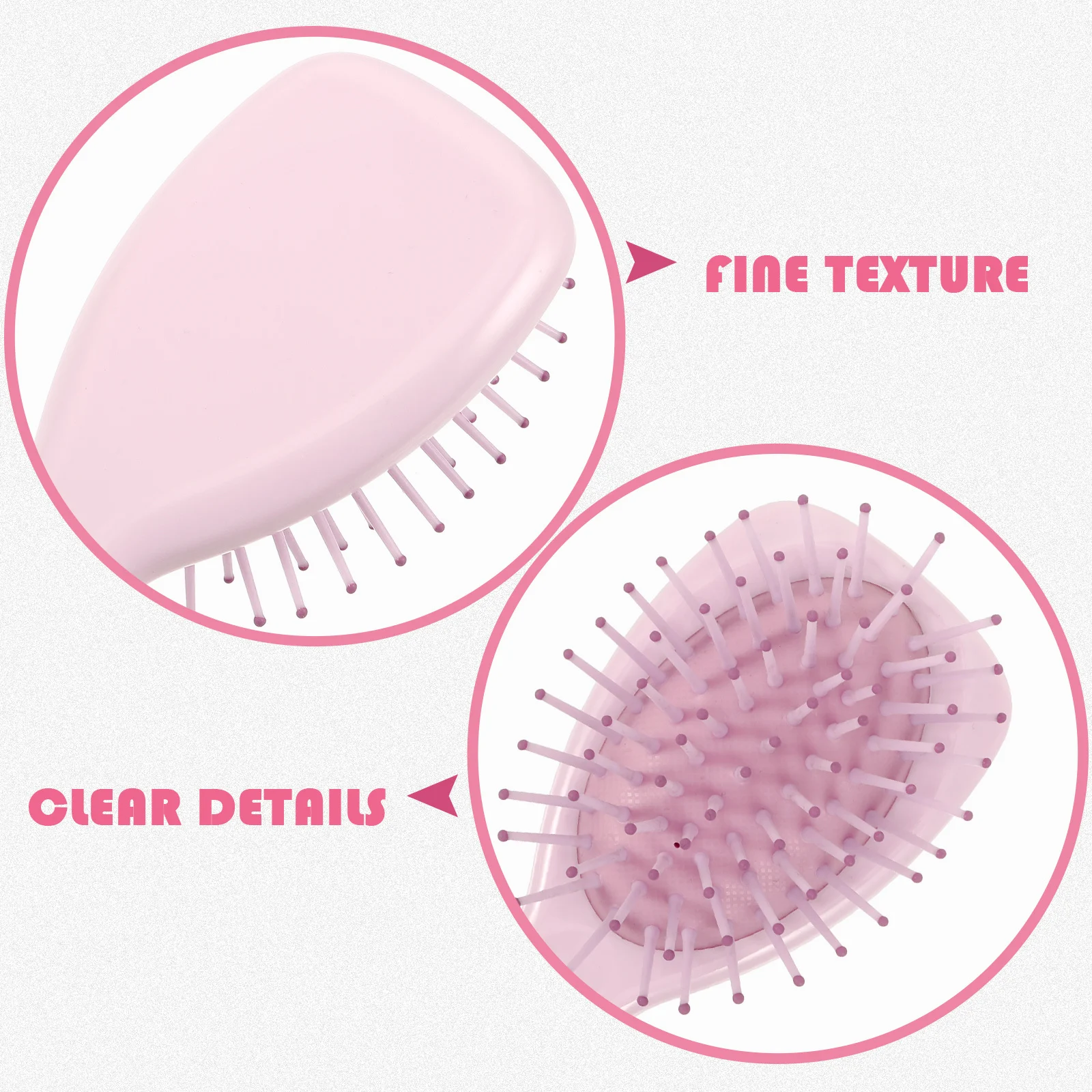 فرشاة شعر صغيرة محمولة، مشط تدليك لطيف لفروة الرأس، فرشاة سفر مدمجة للنساء والأطفال، شعيرات مرنة لطيفة لفك التشابك أثناء السفر #1