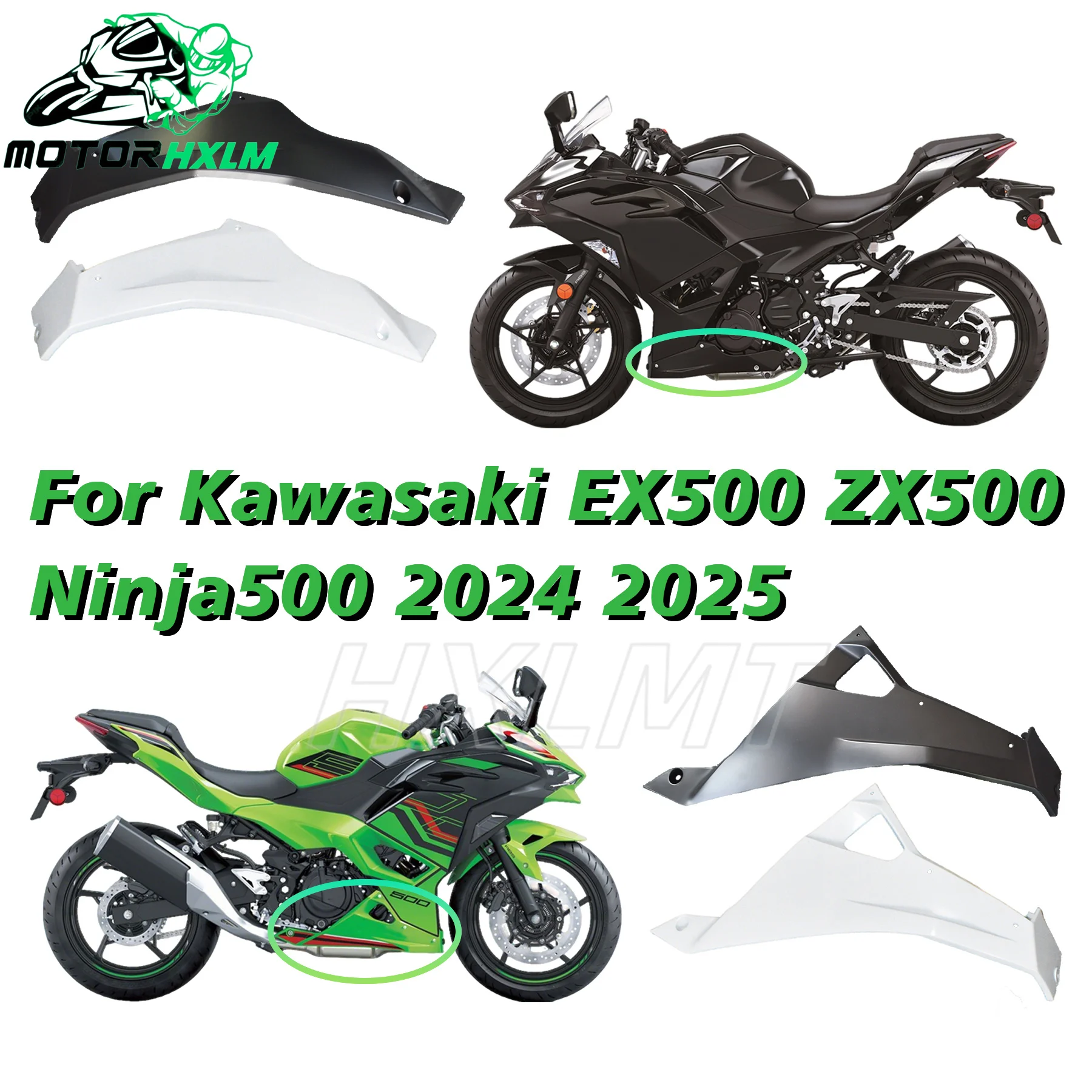 

Motorcycle Accessories Rear Tail Fairing Kit Rear Section Side Panel Fit For Kawasaki Ninja500 Ninja 500 Z500 2024 2025