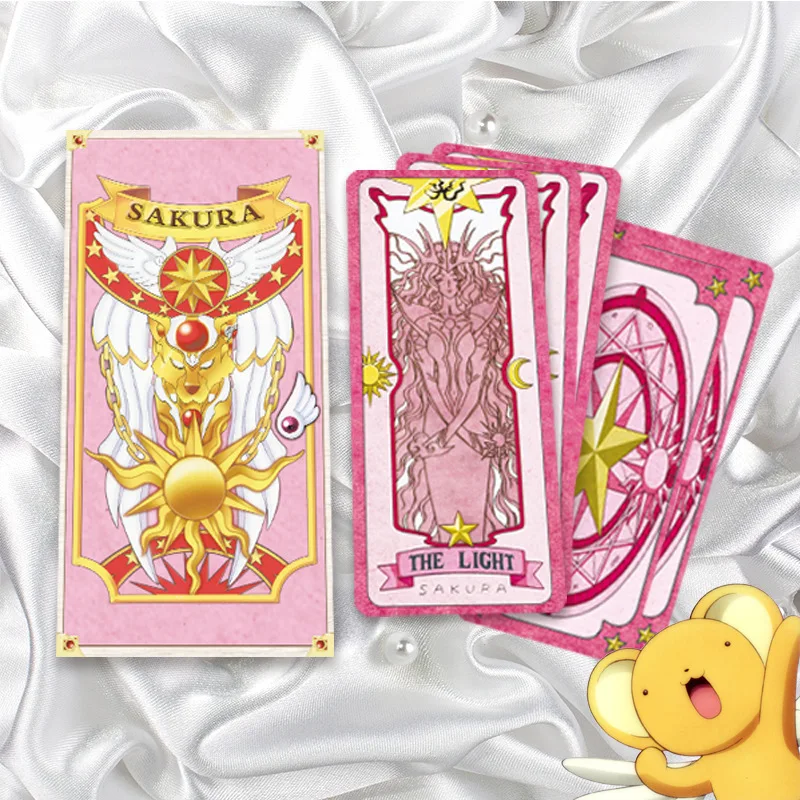 Boxed 59Pcs/set New Anime Card Captor KINOMOTO SAKURA kawaii figure Clow Card SAKURA CARD Tarot Cosplay props Game Cards Gifts