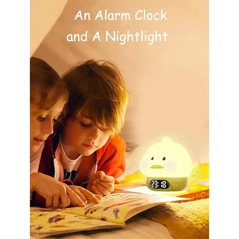 Multifunction Kids Animal Digital Alarm Clock With Warm LED Nightlight Portable Bedside Table Timer Clock Cute Home Interior Dec