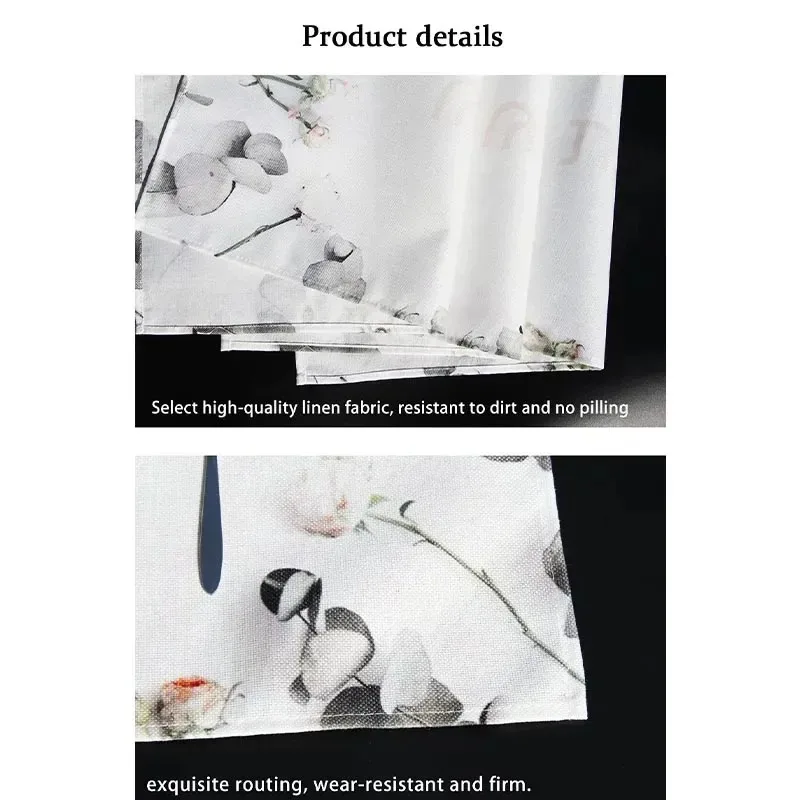4PC Ramadan Lantern Moon Stars Placemats Rectangular Polyester Table Mats Dining Table Protectors Restaurant Decor Multiple Use view 4