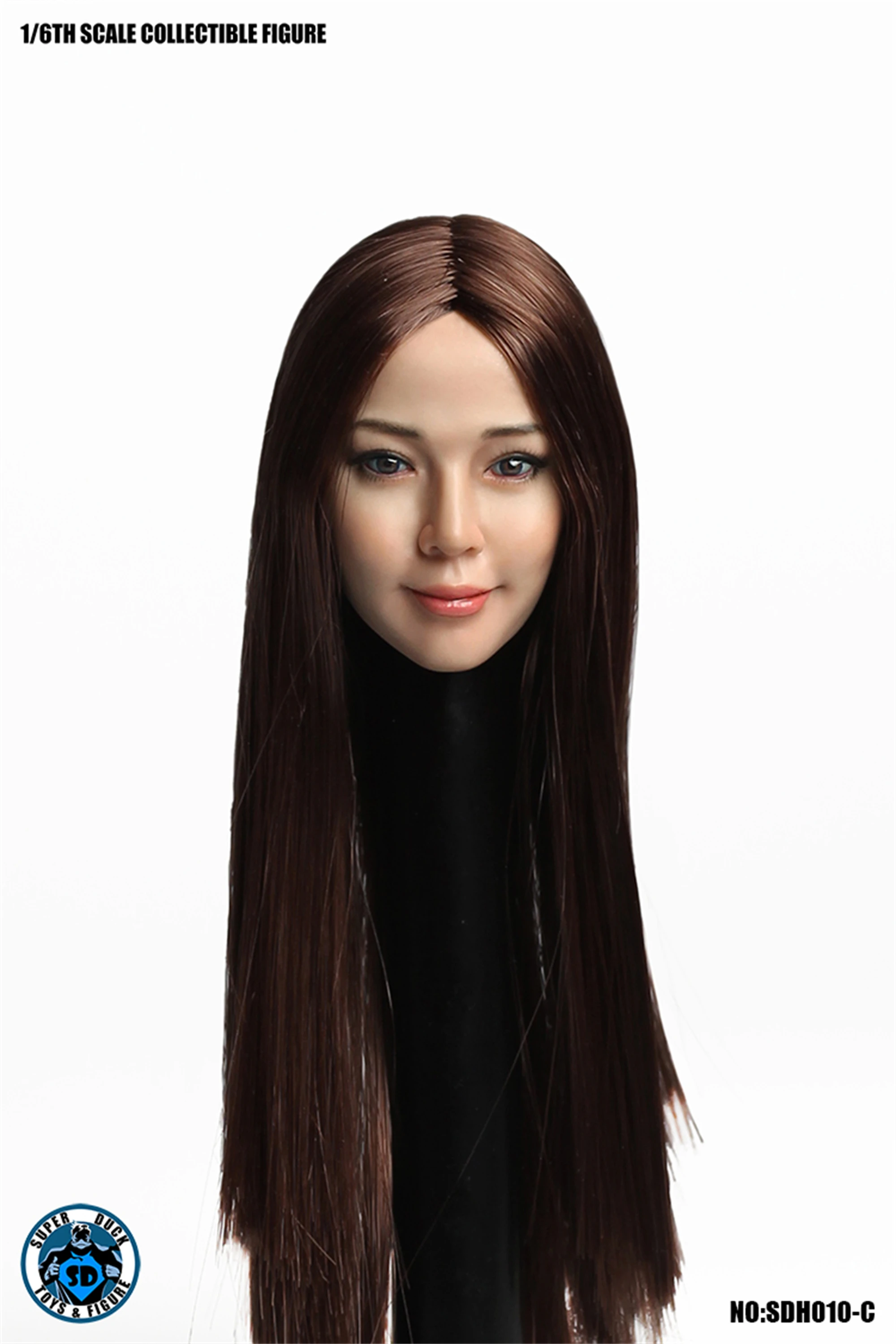 

SUPER DUCK 1/6 Scale SDH010C Brown Hair Tia Lee Head Sculpt Fit for 12'' Suntan TBLeague JIAOU Action Figure