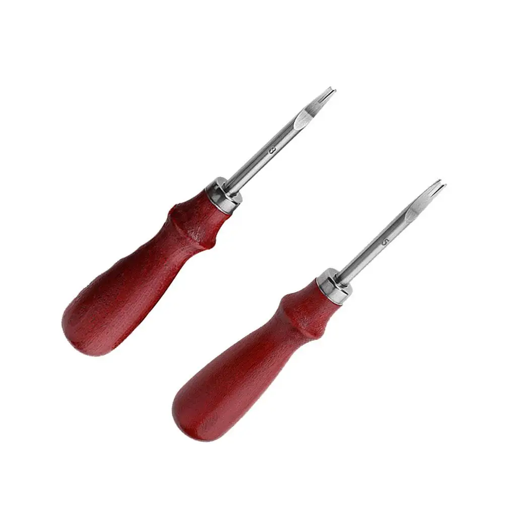 

2Pcs Edge Bevelers Craft Tool Handle Stainless Steel Manual Trimmer for Work