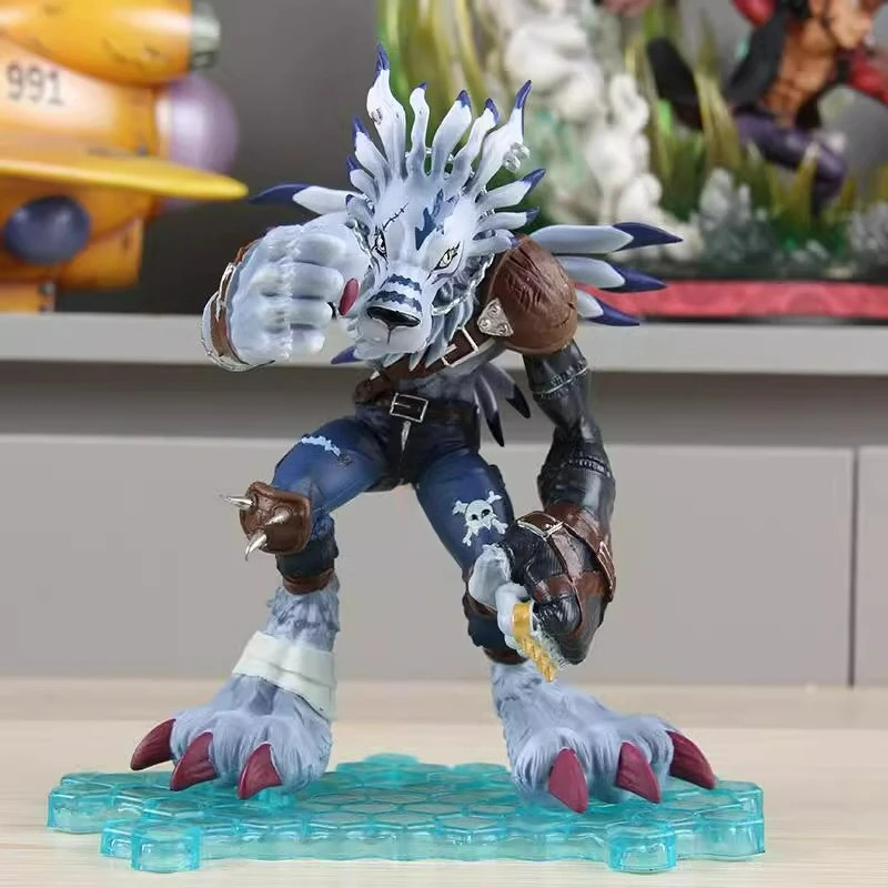 

Digimon WereGarurumon Anime Action Figure Collectible Model Statue Desktop Decor Gift for Men