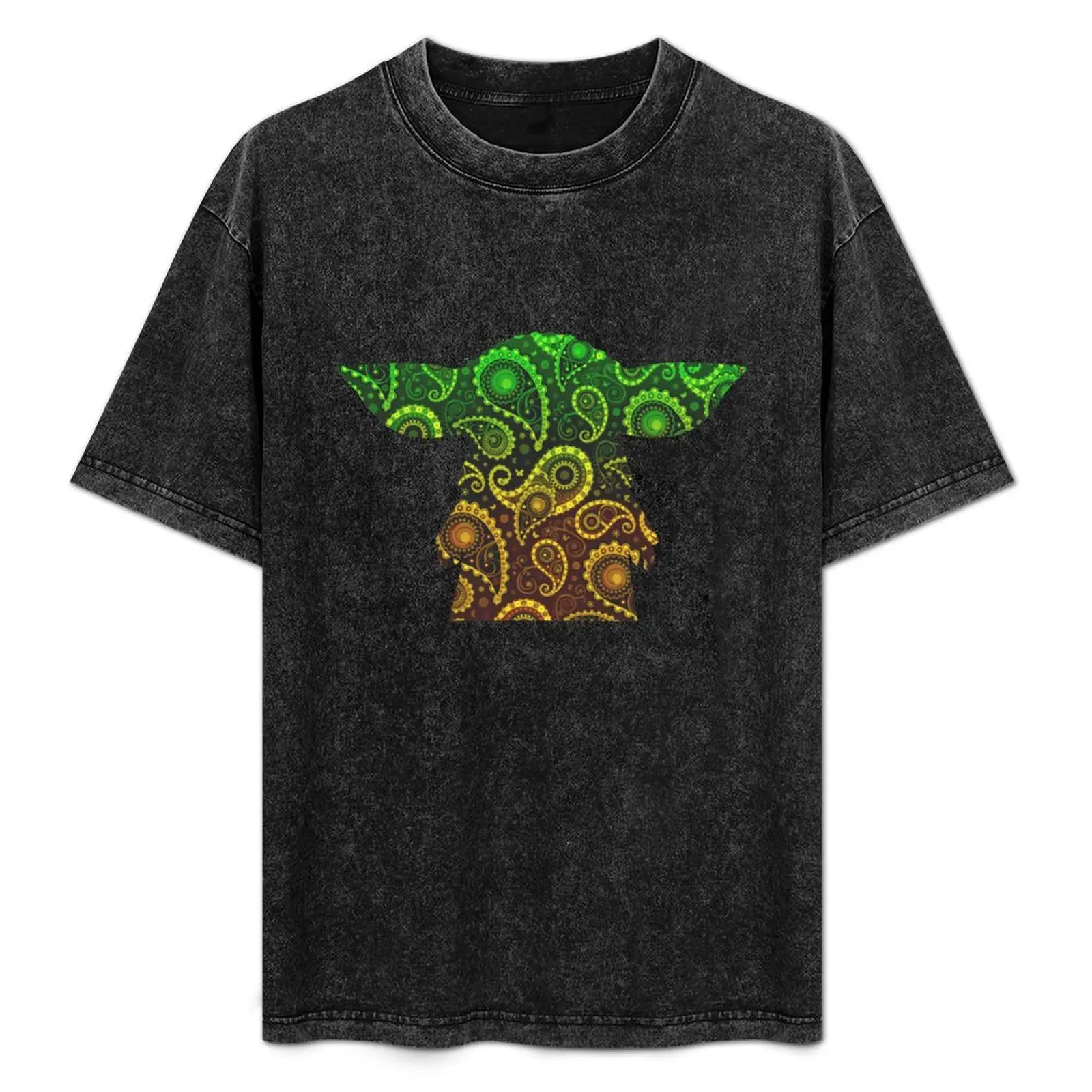 Teardrop Mandala Silhouette - Alien Forest - Dark Background T-Shirt Short sleeve tee anime clothes anime mens t shirts pack