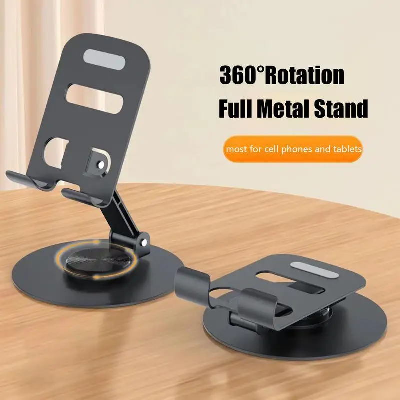 Desktop Phone Stand Tabletop Smartphone Holder Adjustable Height And Angle Foldable Cell Phone Stand Holder For Desk
