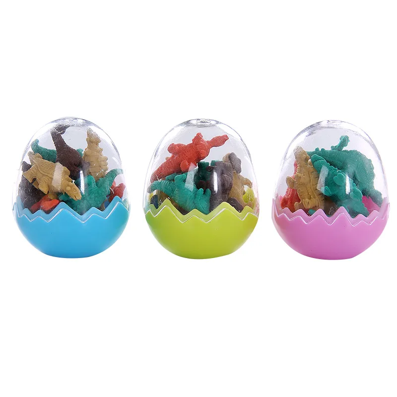 Hot Selling Student Stationery Gift Novelty Dinosaur Egg-shaped Eraser Children Gift Korean Stationery Pencil Eraser