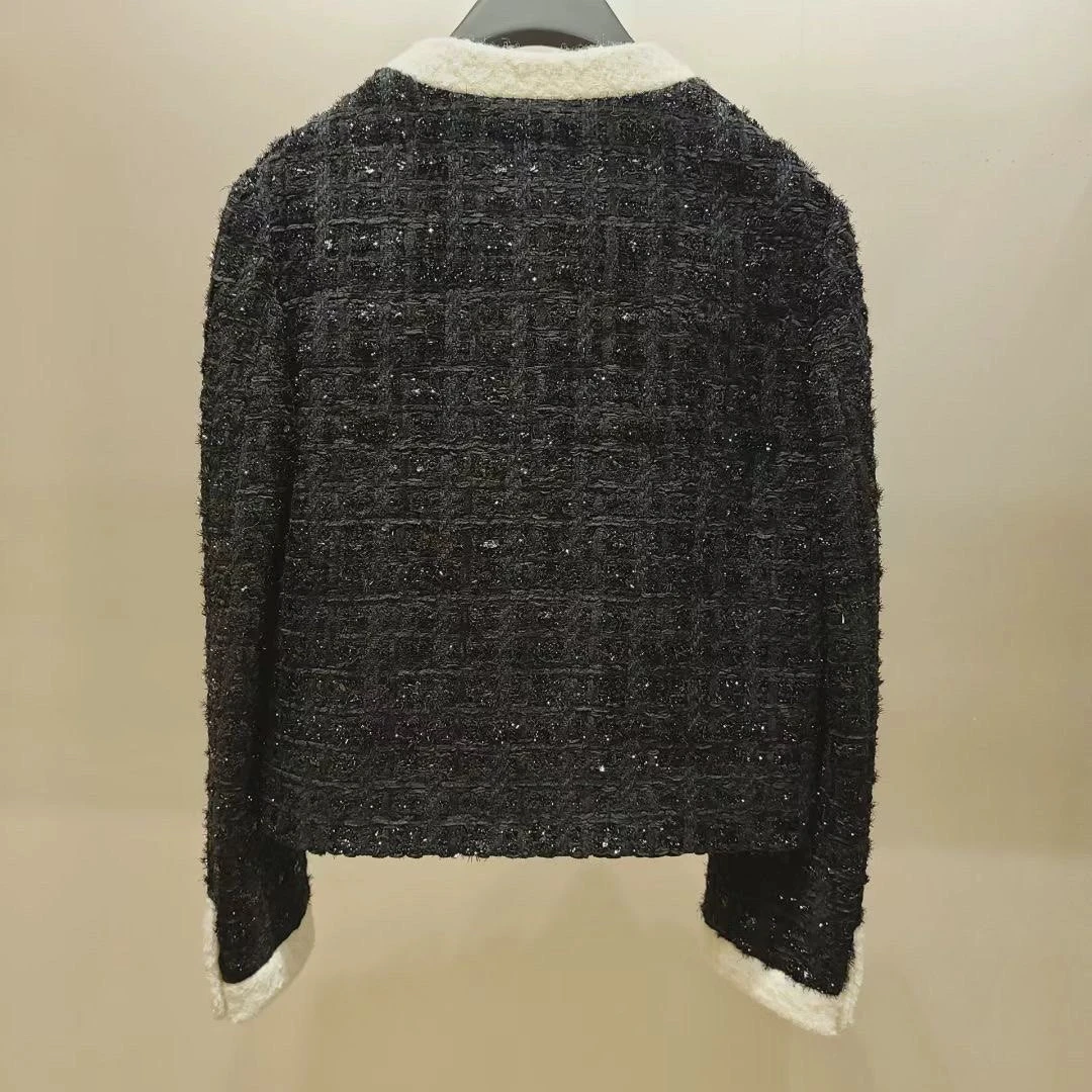 Modna lub czysta koreańska OBZ*25 Wiosenna Jasna Herbata Gruba Tkana Okrągła Odzież Wierzchnia Ele Aosphere