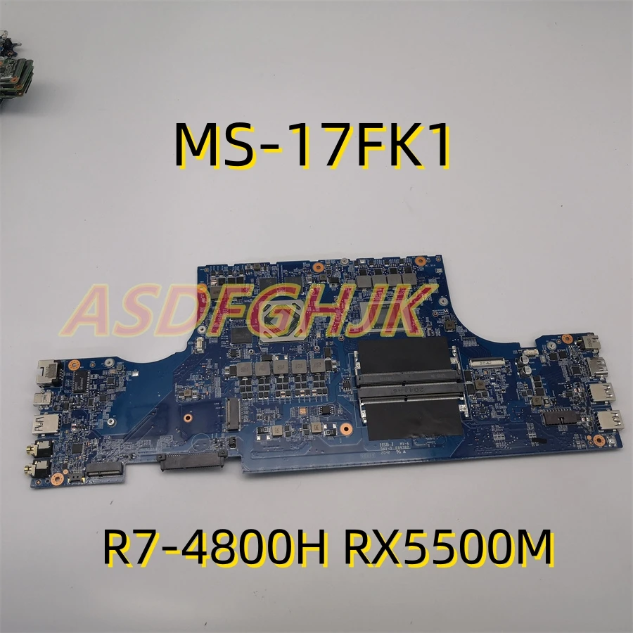 

Original MS-17FK1 Mainboard For MSI MS-17FK Laptop Motherboard R7 4th Gen RX5500M/V4G All Tested OK