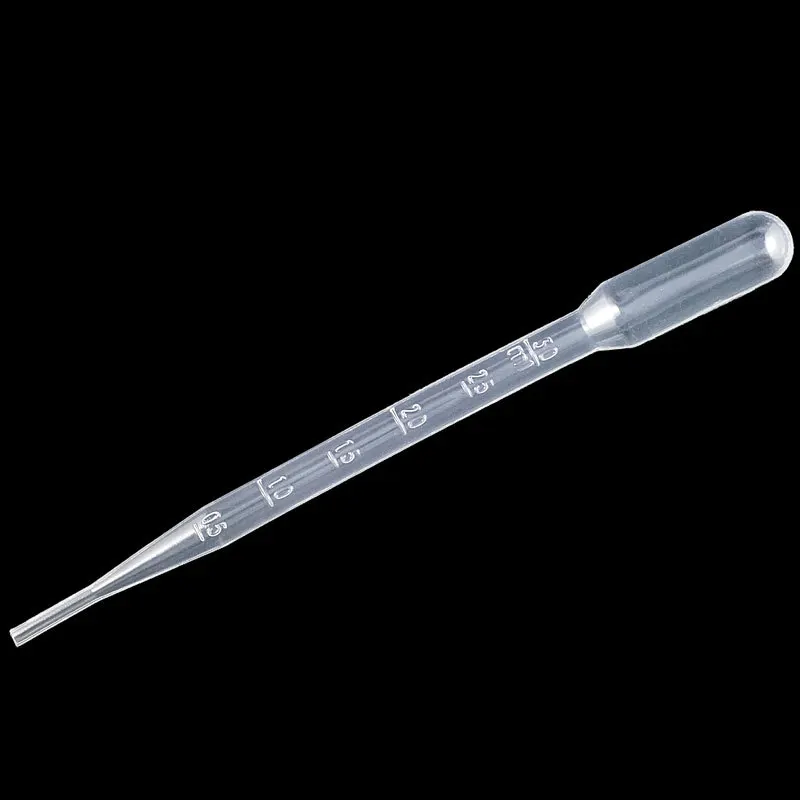 100Pcs 1/2/3/5/10ML Laboratory Pipette Plastic Disposable Graduated Pasteur Pipette Dropper Polyethylene Makeup Tools