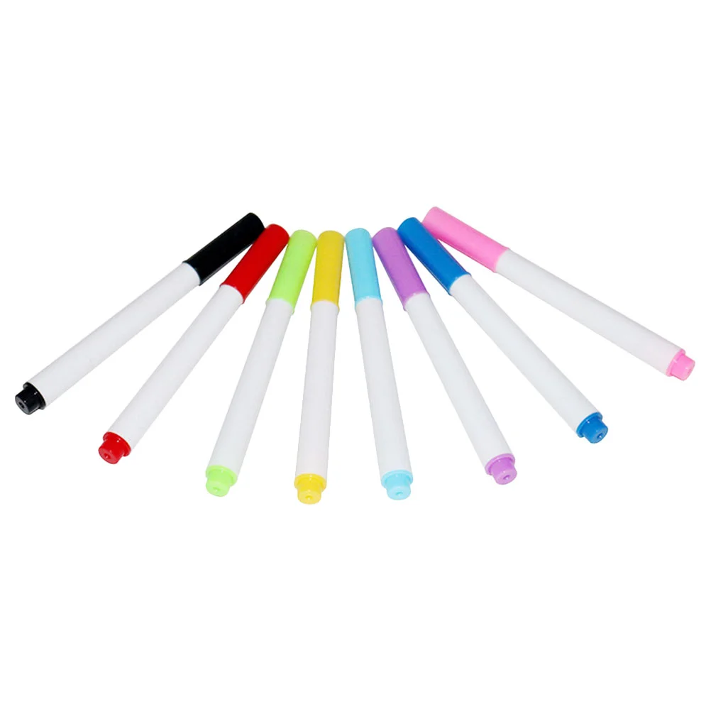 

8 Pcs Erasable Whiteboard Marker Markers Washable Pen Dry Wipe Children Painting Plastic Erasing Pens Portable Erase Fine Tip